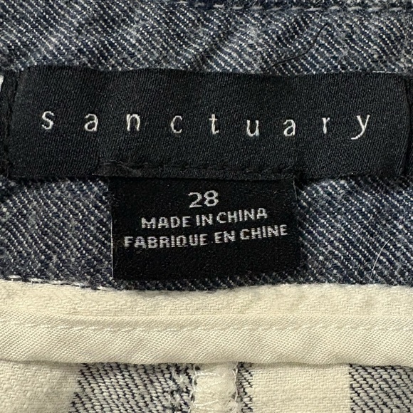 Sanctuary Striped Navy/White Soft Cotton Casual Trousers with Tie Belt. Coastal - Picture 13 of 13